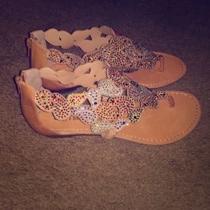 Multicolored sandals size 8